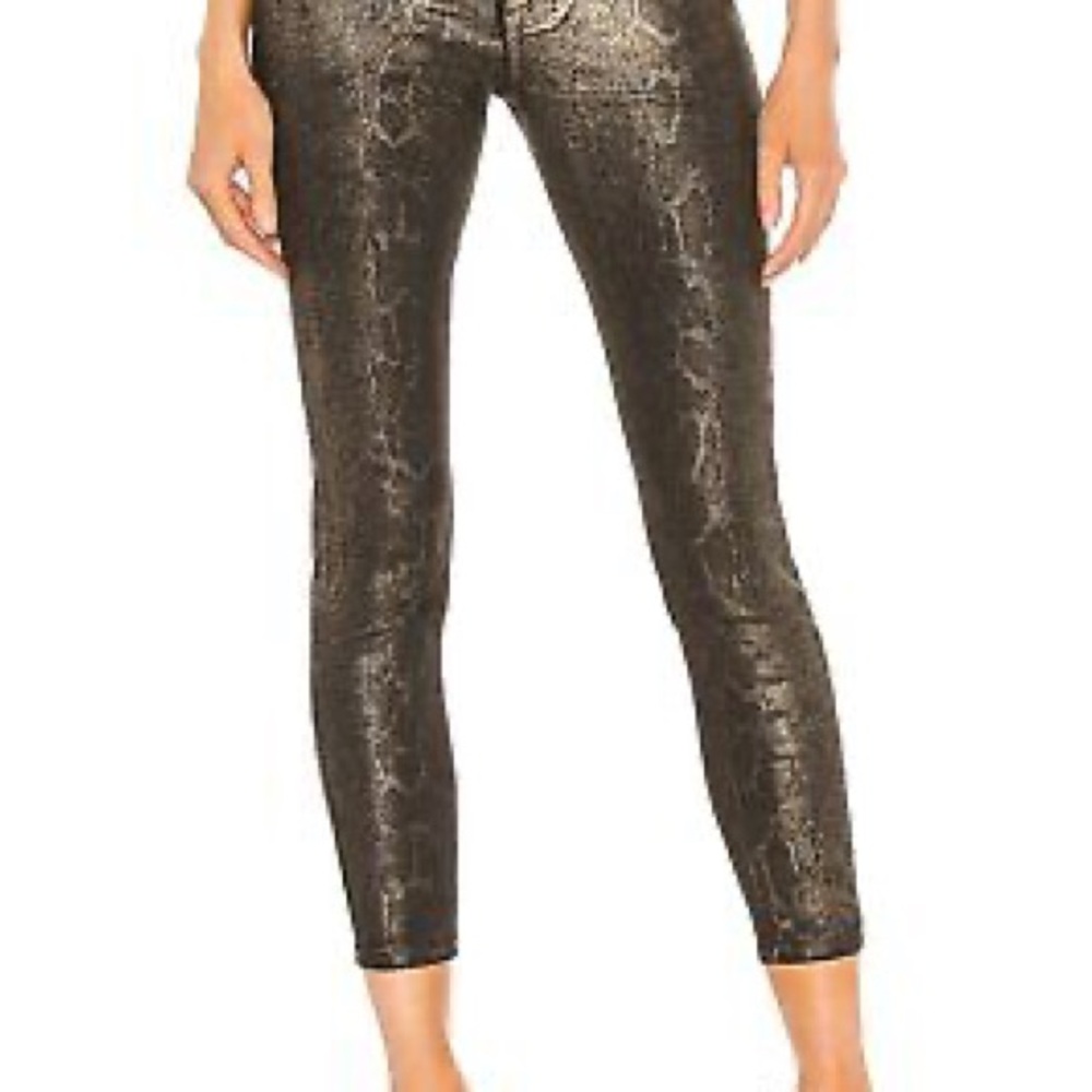 AllSaints Metallic Gold Jeans
